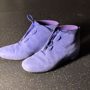 Camper Purple Suede Ankle Boots